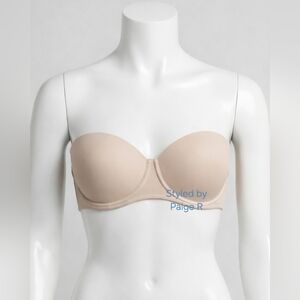 ❤NEW SKIMS Fits Everybody Lightly Lined Underwire Strapless Bra Nude CLAY 32DDDD